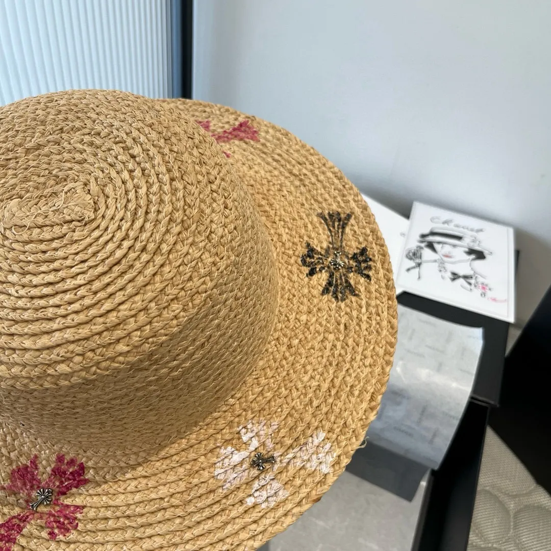 💰150¥ Crow's raffia sun hat, a must-have for summer outings, head circumference 57cm